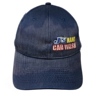 J's Hand Carwash Strapback Baseball Cap Blue One Size Adjustable Port Authority